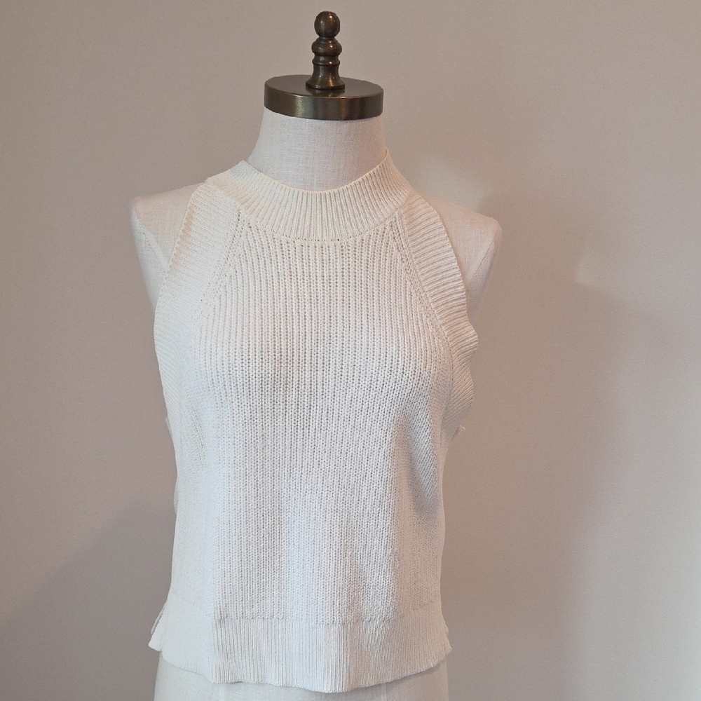 Aritzia Wilfred Women's Cream Knit Tank Top